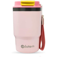 Load image into Gallery viewer, Insulated 16oz Stainless Steel Tumbler Mug Leakproof Double Walled Vacuum Thermal Coffee Cup with 2-in-1 Straw &amp; Lid, Cupholder-Friendly Travel Mug for Hot &amp; Cold Drinks (Pink)
