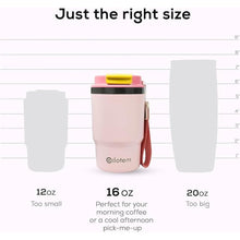 Load image into Gallery viewer, Insulated 16oz Stainless Steel Tumbler Mug Leakproof Double Walled Vacuum Thermal Coffee Cup with 2-in-1 Straw &amp; Lid, Cupholder-Friendly Travel Mug for Hot &amp; Cold Drinks (Pink)
