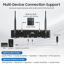Load image into Gallery viewer, Wireless Microphone System, UHF Professional Metal Dynamic Handheld Wireless Microphone, Karaoke Microphone, Suitable for Home KTV, conferences, speeches, Churches, DJs, Weddings, 200 feet (Black)
