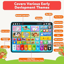 Load image into Gallery viewer, Learning Tablet for Toddlers 1-3 Trilingual Learning Toys with Music &amp; Sound, Montessori Speech Therapy Toys for 1 Year Old Boy Girl Musical Baby Toys 12-18 Months Toddler Toys Age 1-2 2-3 Gifts
