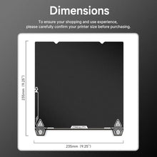 Load image into Gallery viewer, Creality 3D Printer Build Plate, 235 x 235mm PC 3D Printer Bed Platform for Ender 3/Ender 3 V2/K1/K1C/Ender 3 V3/Ender 3 V3 KE/Ender 3 V3 SE Build Plate/Ender 5 S1/CR 10 SE 3D Printers
