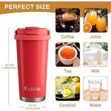 Load image into Gallery viewer, 16oz Tumbler with 3 in 1 Lid - Travel Coffee Tumbler - 100% Leakproof and Spill Proof for Hot and Cold Drink - Coffee Mug for Travel, Office, School...(Red)
