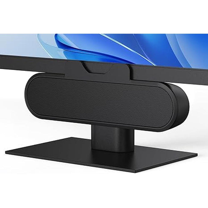 Inwa Computer Speakers for Desktop PC, USB Monitor Speaker Bar with Clip-On, Wired Desk Speakers with HD Stereo Loud Sound, Laptop Speaker Mini Sound Bar, Easily Clamps to Monitor