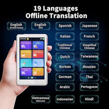 Load image into Gallery viewer, Language Translator Device, Instant Translation No WiFi Needed, Two Way Real-Time Voice Translation, Accurate Offline Recording, Photo Translation for Travel, Business, and Study (White, P40)
