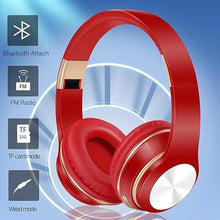 Load image into Gallery viewer, GREAT SAGE Wireless Over Ear Bluetooth Headphones, 20H Playtime, Hi-FI Audio, Deep Bass, with FM and MP3 Player for Travel, Home Office,Game,Chatting Black Color (Hot Red)
