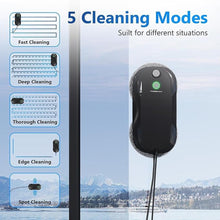 Load image into Gallery viewer, Tosima W5 Window Cleaning Robot, Dual Direction Auto-Spray Smart Window Cleaner with Triple Safety System, Smart Navigation, Remote Control, for All Smooth Surfaces, with 8 Rags, Black
