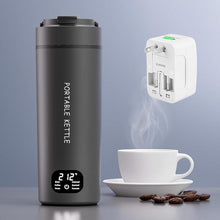 Load image into Gallery viewer, Dual Voltage Portable Electric Kettle Travel Hot Water for Tea, Coffee, 6 Temperature Controls and LCD Display, 316 Stainless Steel and 450ml, Auto Shut Off &amp; Boil Dry Protection
