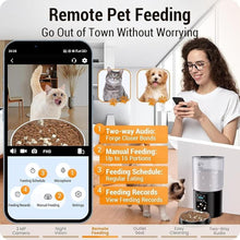 Load image into Gallery viewer, Automatic Cat Feeder with 2K HD Camera: 5G WiFi Automatic Dog Feeder with Sealed Outlet, 5L Large Cat Food Storage Container with Freshness for Multiple Pets,Detachable for Easy Clean-21 Cup
