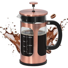 Load image into Gallery viewer, Panana 34 Ounce 1 Liter French Press Coffee Maker, Heat Resistant Borosilicate Glass Coffee Press, Cold Brew Coffee Pot Tea Press for Kitchen, Stainless Steel (Copper)
