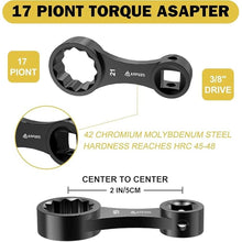 Load image into Gallery viewer, Metric Torque Adapter Set, 17 pcs Torque Adapter Extension Set, 12 Point 3/8" Torque Wrench Adapter with 8, 9, 10, 11, 12, 13, 14, 15, 16, 17, 18, 19, 20, 21, 22mm, 1/2''+1/4'' + Bit Adapter
