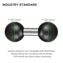 Load image into Gallery viewer, FANAUE 25mm / 1 inch to 25mm / 1 inch Composite Extension Ball Adapter for Industry Standard Dual Ball Socket mounting arms
