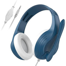 Load image into Gallery viewer, Gaming Headset with Microphone for PS4 Xbox One PS5 Controller, Over Ear Wired Headphones with Mic for PC Computer Mac Laptop and Consoles (Blue)
