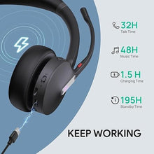Load image into Gallery viewer, Yealink WH64 Hybrid Dual Wireless Headset with DECT Dongle, 492ft Range,Teams Zoom,Skype, UC,Bluetooth On Ear Work Headphones with 3X Noise Cancelling Mic, 32H Talk Time, Office PC, Computer,IP Phone
