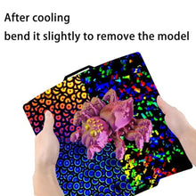 Load image into Gallery viewer, Build Plate for Bambu Lab P1S/X1C/X1/X1E/P1P/A1: Tinytrees Smooth PEI H1H Carbon PET PEO PEY Sheet Bed Plate P1S Build Plate for 3D Printing Hobbyist, 257 X 257mm (PEY-Flake+PEK-Kaleidoscope)
