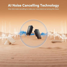 Load image into Gallery viewer, LEVN Wireless Lavalier Microphone, 2 TX + 2 RX + Charging Case, Mini Mic with Noise Cancellation, 20H Battery, Wireless Microphone for iPhone 15/14/13/12, Android (Black)
