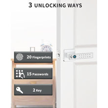 Load image into Gallery viewer, Fingerprint Door Lock, Keypad Door Knob with Handle, Sliver Smart Door knob with Passcode, Keyless Entry Door Lock for Bedrooms, Homes, Apartments, Hotels, Offices
