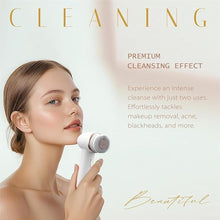 Load image into Gallery viewer, Electric Facial Cleansing Brush with Silicone and Bristle Brushheads,Face Cleansing Brush, Electric Face Scrubber Exfoliator,Face Wash Brush Machine,Rechargeable,Relief for Face Skin Issues

