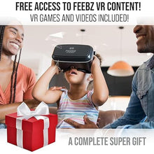 Load image into Gallery viewer, FEEBZ 3D VR Headset for Kids 2.0 + Android Remote - for iPhone &amp; Android Phones | with 3D VR Videos &amp; Apps Links | Virtual Reality Goggles Set for Beginners
