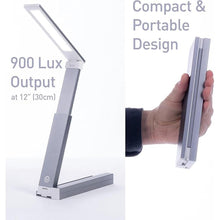Load image into Gallery viewer, Portable LED Desk Lamp – Ultra-Compact, Foldable, Adjustable Brightness, 180-Degree Rotation, Type-C Fast Charging for Home, Office, Travel, Multi-Purpose Use - Grey

