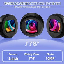 Load image into Gallery viewer, Digital Magnifying Glass, 100X Digital Magnifier with Screen &amp; 8 LED Lights, Kids Handheld Microscope for Jewelers loupe and Coin Collectors (32GB TF Card,Compatible Mac/PC)
