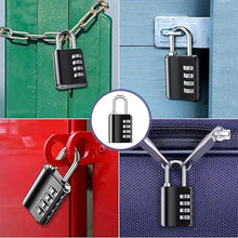 Load image into Gallery viewer, 2 Pack Combination Padlock, Gate Lock with Key, 4 Digit Zinc Alloy Combination Lock with 10000 Combinations, Weatherproof Code Locks Outdoor for School, Gym Locker, Employee Locker, Shed, Fence
