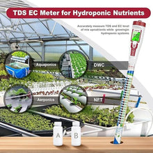 Load image into Gallery viewer, Truncheon Nutrient Meter PPM Meter Hydroponics TDS Meter Digital Water Tester EC TDS Tester(EC/PPM500/PPM700/CF) Specifically Designed for DWC Hydroponic System, Indoor Plant Grow, Home Garden etc
