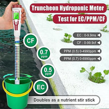 Load image into Gallery viewer, Truncheon Nutrient Meter PPM Meter Hydroponics TDS Meter Digital Water Tester EC TDS Tester(EC/PPM500/PPM700/CF) Specifically Designed for DWC Hydroponic System, Indoor Plant Grow, Home Garden etc

