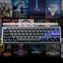 Load image into Gallery viewer, nuphy Air60 HE Wired Magnetic Gaming Keyboard,61 Keys Rapid Trigger,60% Compact,Actuation Point Adjustable, 8K Hz Polling Rate,Hall Effect Keyboard Low-Profile Magnetic Jade Switch
