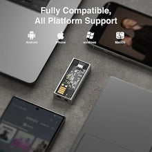 Load image into Gallery viewer, M15C Headphone Amplifier Portable USB DAC Amps 32Bit/384kHz DSD256 Decoder with 4.4mm and 3.5mm Dual Outputs High Resolution Lossless for Smartphones/PC/Laptops
