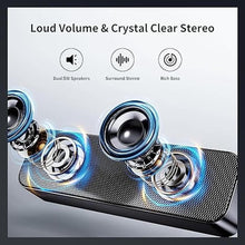 Load image into Gallery viewer, USB Computer Speakers,Pc Speakers for Desktop,Stereo Sound &amp; Enhanced Bass with 3.5mm Aux-in, TF Card Port, Bluetooth Speaker,USB Powered Speakers for Desktop Monitor, PC, Laptop, Tablets
