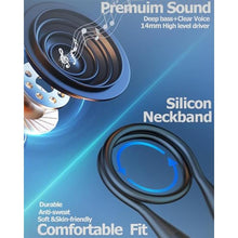 Load image into Gallery viewer, ZXQ Wireless Bluetooth Neckband Headphones 100 Hours Long Playtime,Around The Neck Bluetooth Earbuds with Microphone,Waterproof Sport Earphone,Over The Neck Headset with Storage Case
