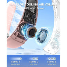 Load image into Gallery viewer, LINFOX Neck Fan,Portable Ultrathin Bladeless Neck Fan,4000mAh Rechargeable Battery Powered,3 Speeds Adjustable,Relaxed Without Feeling,Travel Essentials for Women and Man,Top Holiday Gifts(Pink)
