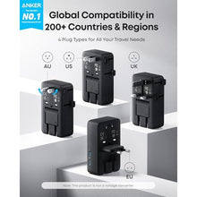 Load image into Gallery viewer, Anker Nano Travel Adapter, 5-Port Power Adapter with 1 AC, 2 USB-A, and 2 USB-C Ports, Smart Temperature Control, Compatible with Over 200 Countries, Ideal for Travel (1-Pack)
