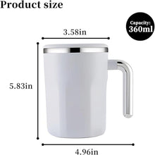 Load image into Gallery viewer, Automatic Self Stirring Coffee Mug - Temperature-Controlled Mixing Cup with Built-In Mixer - No Battery or Magnet Needed - Perfect for Coffee &amp; Powder Drinks(White)
