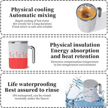 Load image into Gallery viewer, Automatic Self Stirring Coffee Mug - Temperature-Controlled Mixing Cup with Built-In Mixer - No Battery or Magnet Needed - Perfect for Coffee &amp; Powder Drinks(White)
