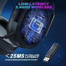 Load image into Gallery viewer, Wireless Gaming Headset for PS5, Bluetooth Gaming Headphones with Noise Cancelling Microphone, Gamer Headsets for PC Mobile Laptop Xbox Nintendo Switch Mac
