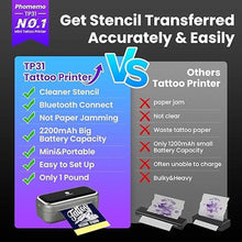 Load image into Gallery viewer, Phomemo TP31 Tattoo Stencil Printer, Mini Tattoo Printer with 30pcs Transfer Paper,Bluetooth Tattoo Machines Printers for Tattoo Beginners &amp; Artists, Compatible with Tablet,Smartphone
