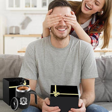 Load image into Gallery viewer, Initial Magnetic Stirring Coffee Mug Stainless Travel Cup Coworker Friends Neighbor Farewell Go Moving Away Leaving Goodbye Basic Training Job Promotion House Warming New Home Thanksgiving Men Gifts,X
