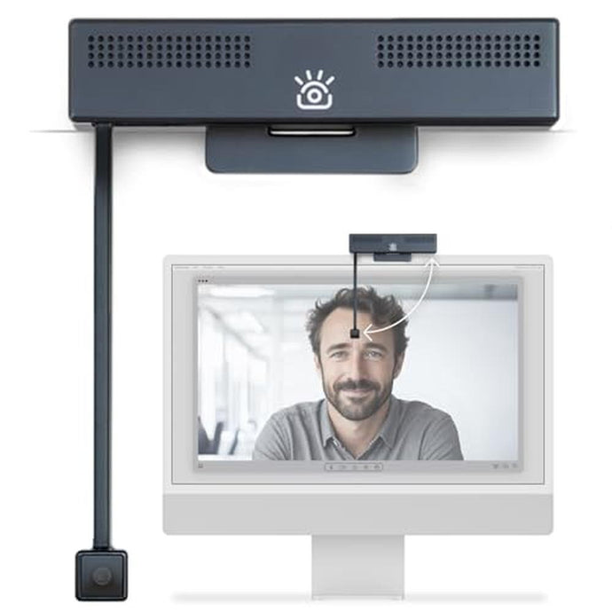 iContact Camera Pro 4K HD Webcam with Eye Contact, Noise Cancelling Mic, Plug and Play USB for Mac & PC Zoom Certified, Works with Teams, Meet, Streaming, and Video Calls