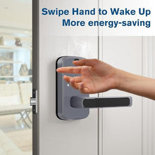 Load image into Gallery viewer, Keyless Entry Door Lock with Handle: Olumat Smart Lock with Fingerprint - Keypad with App Control - Digital Locks for Front Door - for Garage, Home, Office, Rental
