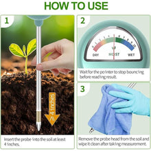 Load image into Gallery viewer, Naiades Soil Moisture Meter, Green Plant Water Monitor, Hygrometer Sensor for Gardening Farming, Indoor and Outdoor (No Battery Required)
