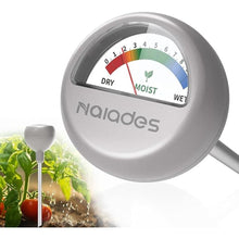 Load image into Gallery viewer, Naiades Soil Moisture Meter, Silver Plant Water Monitor, Hygrometer Sensor for Gardening Farming, Indoor and Outdoor (No Battery Required)
