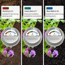 Load image into Gallery viewer, Naiades Soil Moisture Meter, Silver Plant Water Monitor, Hygrometer Sensor for Gardening Farming, Indoor and Outdoor (No Battery Required)
