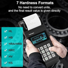 Load image into Gallery viewer, Printered Richter Hardness Tester, 170 to 960 HLD Metal Hardness Tester with D-Impact Device, Data Storage, 7 in 1 HL, HV, HB, HRC, HRB, HRA, HS for Steel, Iron, Bronze and Copper
