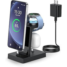 Load image into Gallery viewer, NANAMI 30W USB C Charger for Samsung Devices, 3 in 1 Charging Station for Samsung Galaxy Watch 7/6/5/4/3, Stand for Galaxy S25 S24 Ultra S23 S22 S21 Note20 A55 A54, for iPhone 15/16 Pro Max, Buds Pro
