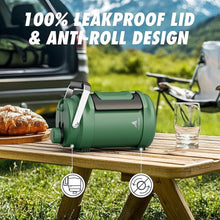 Load image into Gallery viewer, 64oz Insulated Water Bottle for Outdoors: 2-in-1 Straw Spout Lid, Dual Handle, Leakproof, Keep Cold 36H, Half Gallon Stainless Steel Water Jug for Sports, Camping, Gym, Work, Beach, Fishing (Forest)
