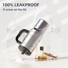 Load image into Gallery viewer, SDGA 24 OZ Leak Proof Tumbler with Handle, Ceramic Lined Insulated Travel Coffee Mug with Lid and Straw, Insulated Metal Water Bottle Stainless Steel, Ice Coffee Thermal Cup BPA Free for Women, Star
