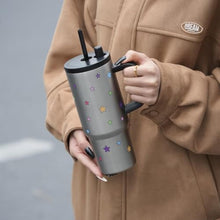 Load image into Gallery viewer, SDGA 24 OZ Leak Proof Tumbler with Handle, Ceramic Lined Insulated Travel Coffee Mug with Lid and Straw, Insulated Metal Water Bottle Stainless Steel, Ice Coffee Thermal Cup BPA Free for Women, Star

