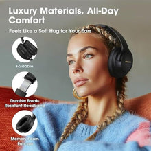 Load image into Gallery viewer, Over Ear Headphones Wireless 80H Playtime, Bluetooth Headphones Over Ear with 3 EQ Modes, Built-in ENC Mic,Deep Bass, HiFi Stereo Foldable 5.4 Bluetooth Headset for Phone PC Travel Gym Workout Office
