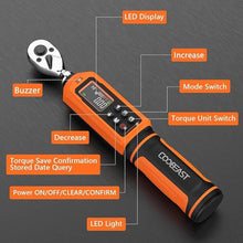 Load image into Gallery viewer, Digital Torque Wrench 1/4 Drive, 0.33-22.1 Ft.lbs./0.45-30Nm Range, Electronic Torque Screwdriver with Dual Direction Ratchet, Buzzer and LED Alert for Bicycle, Bike, DIY and Home Repair
